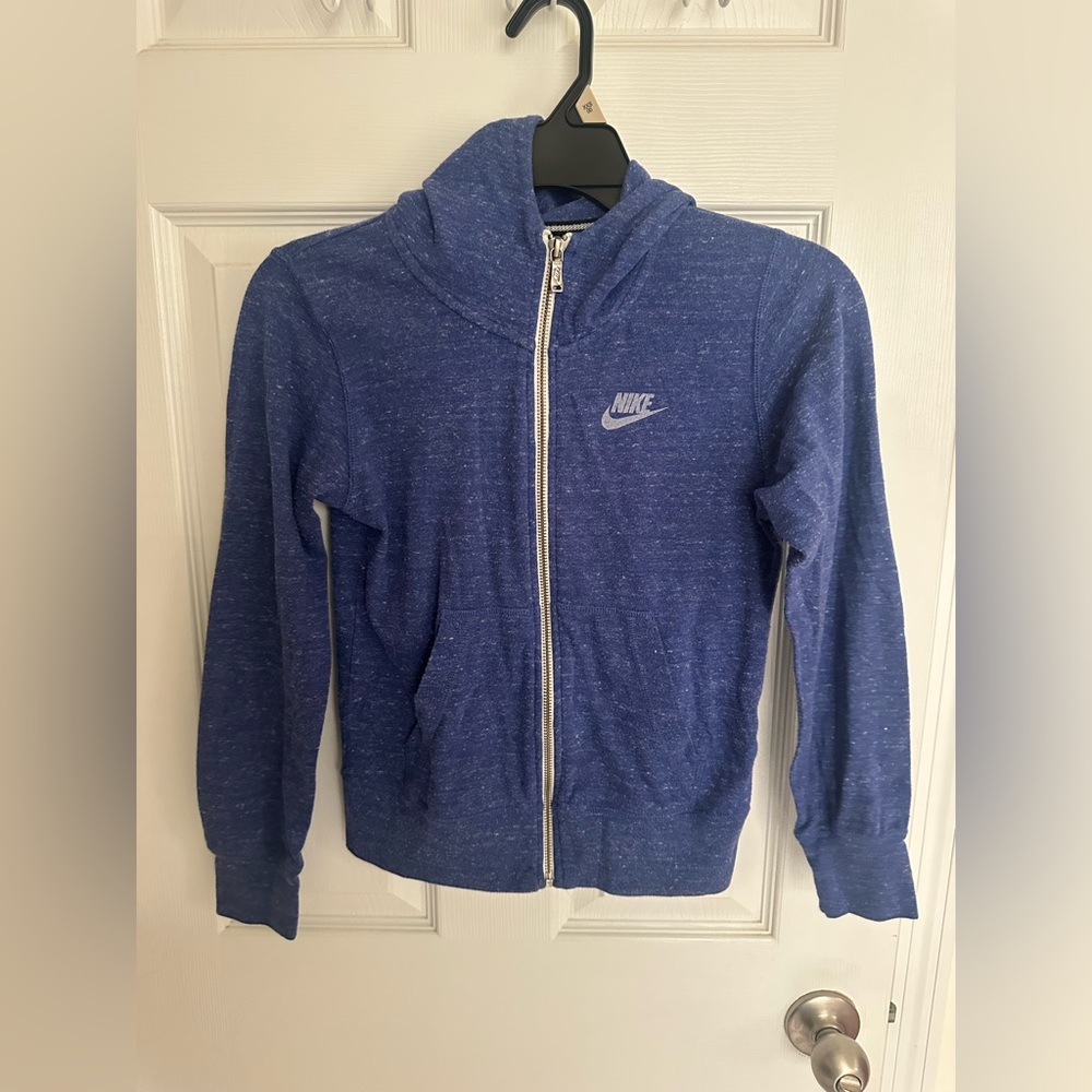 Vintage Rare Red Label Nike Zip Up Girls Size Large Long Sleeve Hooded Jacket